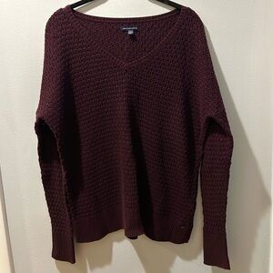 American Eagle Outfitters Women’s Medium Maroon Knitted Sweater